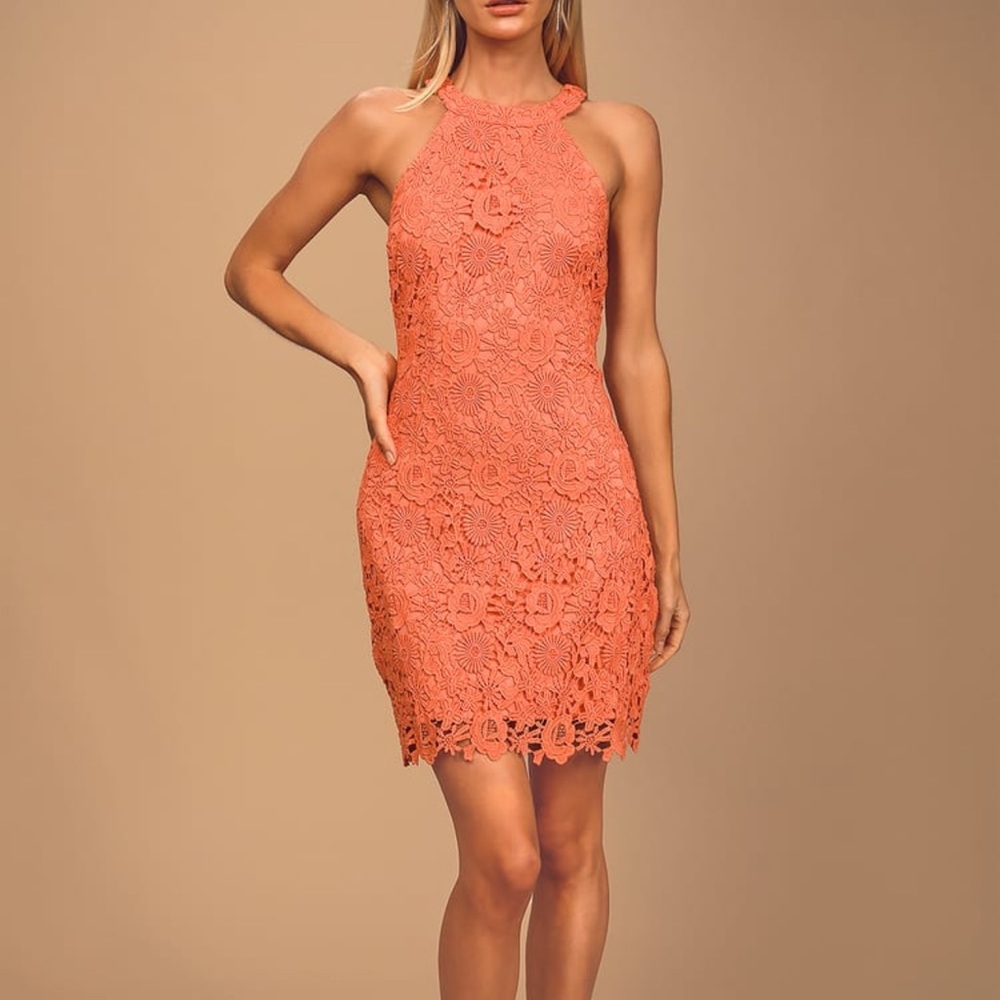 Lulus coral dresss x small